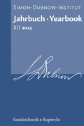 Cover: Jahrbuch des Simon-Dubnow-Instituts / Simon Dubnow Institute Yearbook XII/2013 - Vandenhoeck & Ruprecht