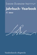 Cover: Jahrbuch des Simon-Dubnow-Instituts / Simon Dubnow Institute Yearbook XI (2012) - Vandenhoeck & Ruprecht