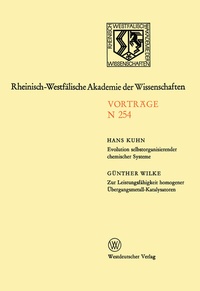 Abbildung von: Evolution selbstorganisierender chemischer Systeme. Zur Leistungsfähigkeit homogener Übergangsmetall-Katalysatoren - VS Verlag für Sozialwissenschaften