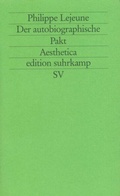 Cover: Der autobiographische Pakt - Suhrkamp