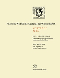 Abbildung von: Über die konstruktive Behandlung mathematischer Probleme. Von Matrizen zu Jordan-Tripelsystemen - VS Verlag für Sozialwissenschaften