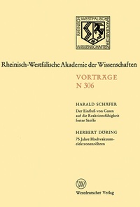 Abbildung von: Der Einfluß von Gasen auf die Reaktionsfähigkeit fester Stoffe - VS Verlag für Sozialwissenschaften