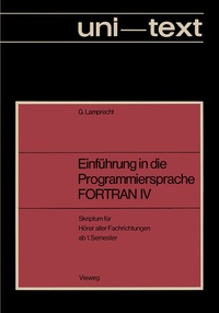 Enlarge image Cover: Einführung in die Programmiersprache FORTRAN IV - Vieweg+Teubner Verlag