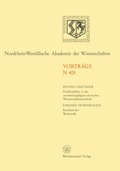 Cover: Nordrhein-Westf&auml;lische Akademie der Wissenschaften - VS Verlag f&uuml;r Sozialwissenschaften