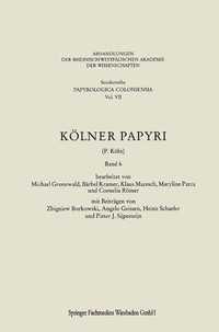 Enlarge image Cover: Kölner Papyri - VS Verlag für Sozialwissenschaften