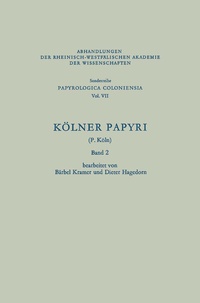 Enlarge image Cover: Kölner Papyri - VS Verlag für Sozialwissenschaften