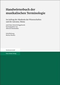 Cover: Handw&ouml;rterbuch der musikalischen Terminologie - Franz Steiner Verlag