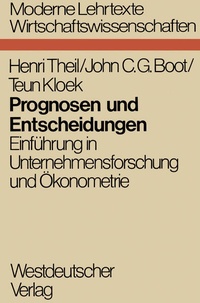 Enlarge image Cover: Prognosen und Entscheidungen - VS Verlag für Sozialwissenschaften