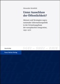 Cover: Unter Ausschluss der &Ouml;ffentlichkeit? - Franz Steiner Verlag