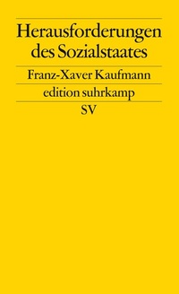 Abbildung von: Herausforderungen des Sozialstaates - Suhrkamp