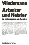 Cover: Arbeiter und Meister im rationalisierten Betrieb - VS Verlag f&uuml;r Sozialwissenschaften