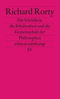 Cover: Die Sch&ouml;nheit, die Erhabenheit und die Gemeinschaft der Philosophen - Suhrkamp