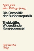 Cover: Die Ostpolitik der BRD - VS Verlag f&uuml;r Sozialwissenschaften