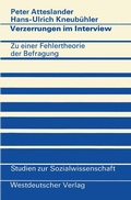 Cover: Verzerrungen im Interview - VS Verlag f&uuml;r Sozialwissenschaften