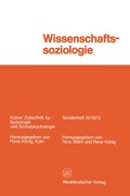Cover: Wissenschaftssoziologie - VS Verlag f&uuml;r Sozialwissenschaften