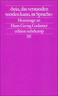 Cover: 'Sein, das verstanden werden kann, ist Sprache' - Suhrkamp