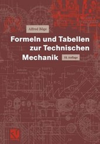 Bild vergrößern Bild: Formeln und Tabellen Technische Mechanik - Vieweg & Teubner