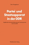 Cover: Partei und Staatsapparat in der DDR - VS Verlag f&uuml;r Sozialwissenschaften