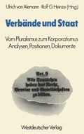 Cover: Verb&auml;nde und Staat - VS Verlag f&uuml;r Sozialwissenschaften