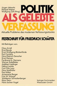Abbildung von: Politik als gelebte Verfassung - VS Verlag für Sozialwissenschaften