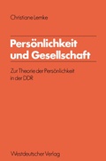 Cover: Pers&ouml;nlichkeit und Gesellschaft - VS Verlag f&uuml;r Sozialwissenschaften