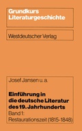 Bild: Einf&uuml;hrung in die deutsche Literatur des 19. Jahrhunderts - VS Verlag f&uuml;r Sozialwissenschaften