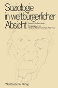 Cover: Soziologie in weltb&uuml;rgerlicher Absicht - VS Verlag f&uuml;r Sozialwissenschaften