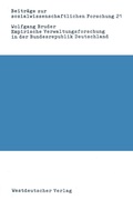 Cover: Empirische Verwaltungsforschung in der Bundesrepublik Deutschland - Vieweg+Teubner Verlag