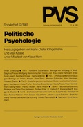Cover: Politische Psychologie - VS Verlag f&uuml;r Sozialwissenschaften