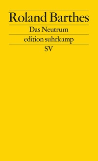 Enlarge image Cover: Das Neutrum - Suhrkamp