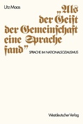 Cover: "Als der Geist der Gemeinschaft eine Sprache fand" - VS Verlag f&uuml;r Sozialwissenschaften