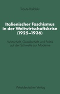 Abbildung von: Italienischer Faschismus in der Weltwirtschaftskrise (1925-1936) - VS Verlag für Sozialwissenschaften