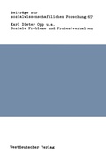 Cover: Soziale Probleme und Protestverhalten - VS Verlag f&uuml;r Sozialwissenschaften