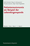 Cover: Patientenautonomie am Beispiel der Lebendorganspende - Vandenhoeck & Ruprecht