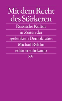 Abbildung von: Mit dem Recht des Stärkeren - Suhrkamp