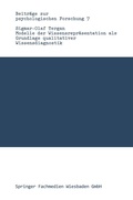 Cover: Modelle der Wissensrepr&auml;sentation als Grundlage qualitativer Wissensdiagnostik - VS Verlag f&uuml;r Sozialwissenschaften