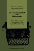 Cover: Sprachwissenschaft und Volkskunde - VS Verlag f&uuml;r Sozialwissenschaften