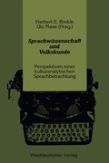 Cover: Sprachwissenschaft und Volkskunde - VS Verlag f&uuml;r Sozialwissenschaften