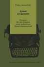 Cover: Arbeit an Sprache - VS Verlag für Sozialwissenschaften