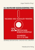 Cover: 23. Deutscher Soziologentag 1986 - VS Verlag f&uuml;r Sozialwissenschaften