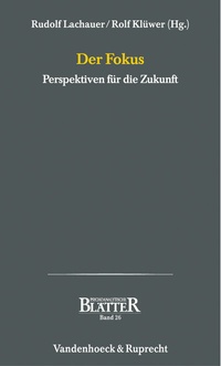 Enlarge image Cover: Der Fokus - Vandenhoeck & Ruprecht