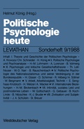 Cover: Politische Psychologie heute - VS Verlag f&uuml;r Sozialwissenschaften