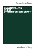 Abbildung von: Umweltpolitik in der offenen Gesellschaft - VS Verlag für Sozialwissenschaften
