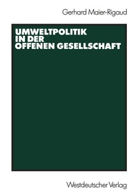 Abbildung von: Umweltpolitik in der offenen Gesellschaft - VS Verlag für Sozialwissenschaften
