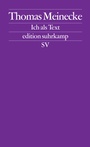 Cover: Ich als Text - Suhrkamp