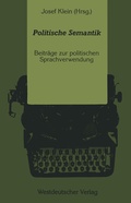 Cover: Politische Semantik - VS Verlag f&uuml;r Sozialwissenschaften
