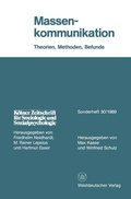 Cover: Massenkommunikation - VS Verlag f&uuml;r Sozialwissenschaften