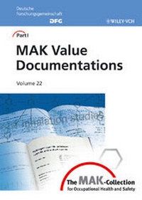 Abbildung von: "MAK-Collection for Occupational Health and Safety. Part I: MAK Value... - Wiley-VCH