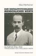 Cover: Zur Gestaltpsychologie menschlicher Werte - VS Verlag f&uuml;r Sozialwissenschaften