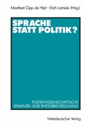 Cover: Sprache statt Politik? - VS Verlag f&uuml;r Sozialwissenschaften